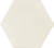 GRIGIA 1 Ceramic Hexagon Accent Wall Tile 4 1/2X5