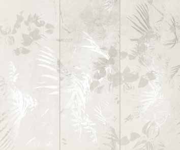 TASMANIA Glimmer/Leaves Ceramic Wall Deco Tile 12X30